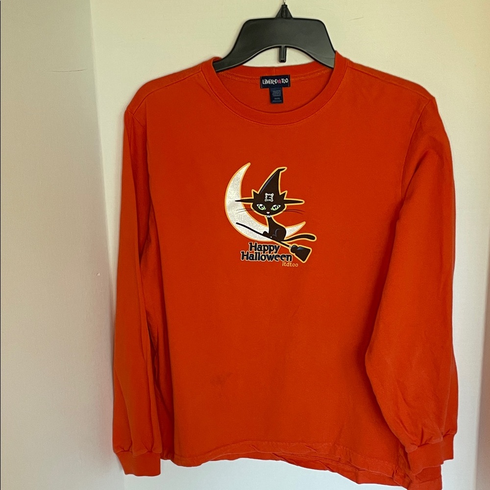 Limited Too Orange Kids Long Sleeve Halloween youth Tee size XXXL
